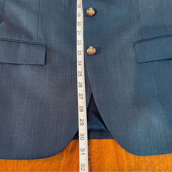 J. Crew Thompson Heathered Navy 100% Wool 38S Suit Jacket Sport Coat Flawed - Picture 10 of 13